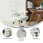 Flash Furniture White / Set of 1 / Contemporary Home Office Desk Chairs