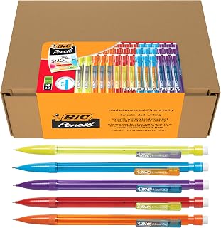 BIC Xtra Smooth Bright Edition Mechanical Pencil, 0.7 mm Medium Point, Refillable and Retractable, 240-Count Pack with Assorted Barrel Colors