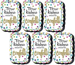 Teacher Created Resources Dry Erase Magnetic Whiteboard Eraser, Confetti, Pack of 6 (TCR77392-6)