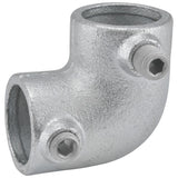 1-1/2" Size 90 Degree Elbow Pipe Fitting (1.94" Fitting I.D.) by Global Industrial – 2.25"L x 4"W x 2.25"H, Galvanized Iron, Gray, Model 798741