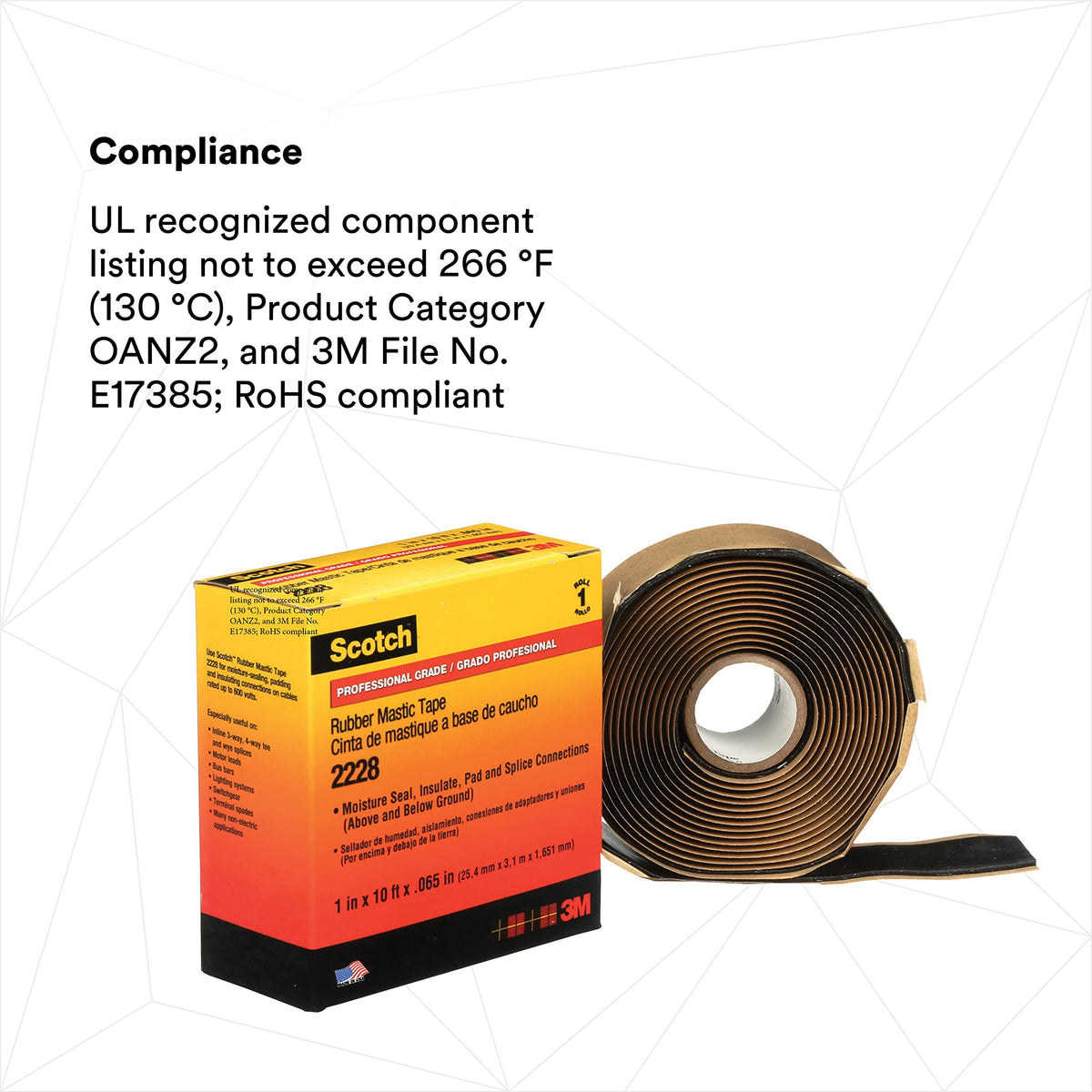 3M Black / 1 in x 10 ft / 1 Electrical Tape