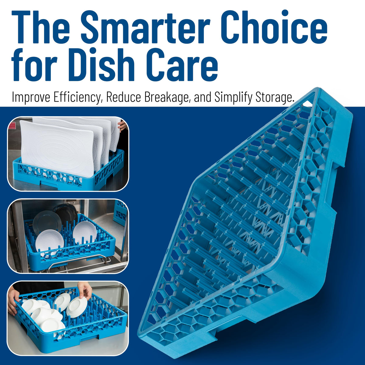 Carlisle FoodService Products RP-14 Blue Color – Polypropylene OptiClean All Purpose Plate and Tray Rack