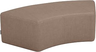 Learniture Structured S-Curve 12" H Stool -Flexible Modular Collaborative Soft Seating for Office, Home, Lounge and School Classrooms with Durable Frame