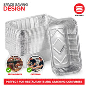 Stock Your Home Pans / 50 Pack / Silver Loaf Pans