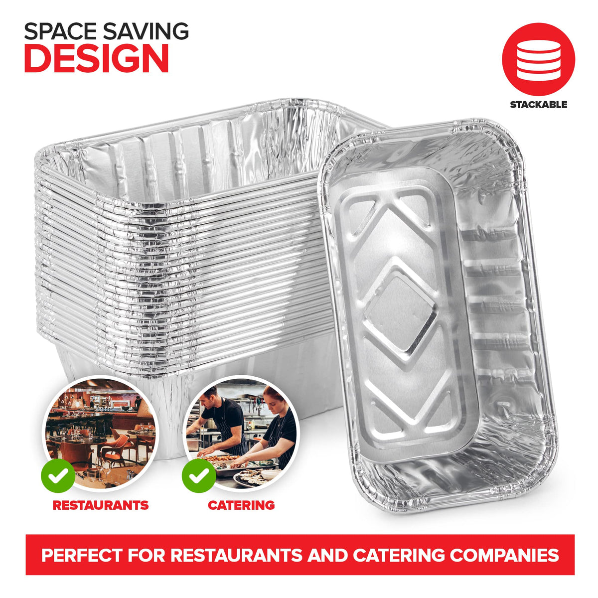 Stock Your Home Pans / 30 Pack / Silver Loaf Pans