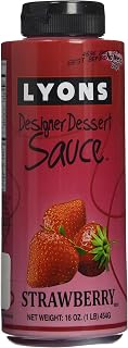 Lyons Designer Dessert Sauce, Strawberry, 16 Ounce Bottle