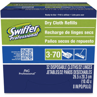 Swiffer® Sweeper Dry Cloth Refills – 10-5/8" x 8", White, 32 Cloths Per Box, Carton of 6 Boxes