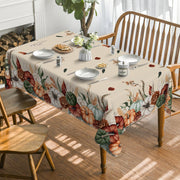 Horaldaily Thanksgiving Tablecloth, 60 x 84 Inch Rectangle, Beige Floral