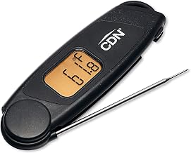 CDN TCTW572 ProAccurate Digital Themometer - Folding Thermocouple Thermometer - Instant Read - Stainless Steel Tip - Black