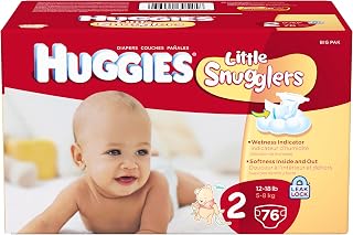 HUGGIES Little Snugglers Diapers, Size 2, 76 Count