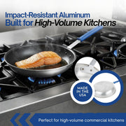 Wear-Ever 10-Inch Non-Stick Fry Pan with Cool Handle by Vollrath – 10-Inch, 3.0 quarts, Aluminum, Black/Blue, Model Z4010