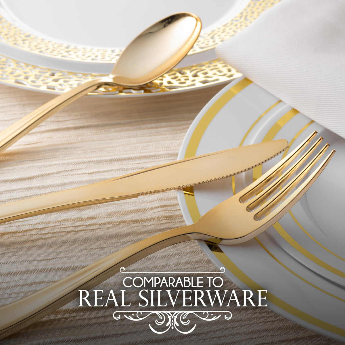 Stock Your Home 100 Count / Gold / Formal Spoons