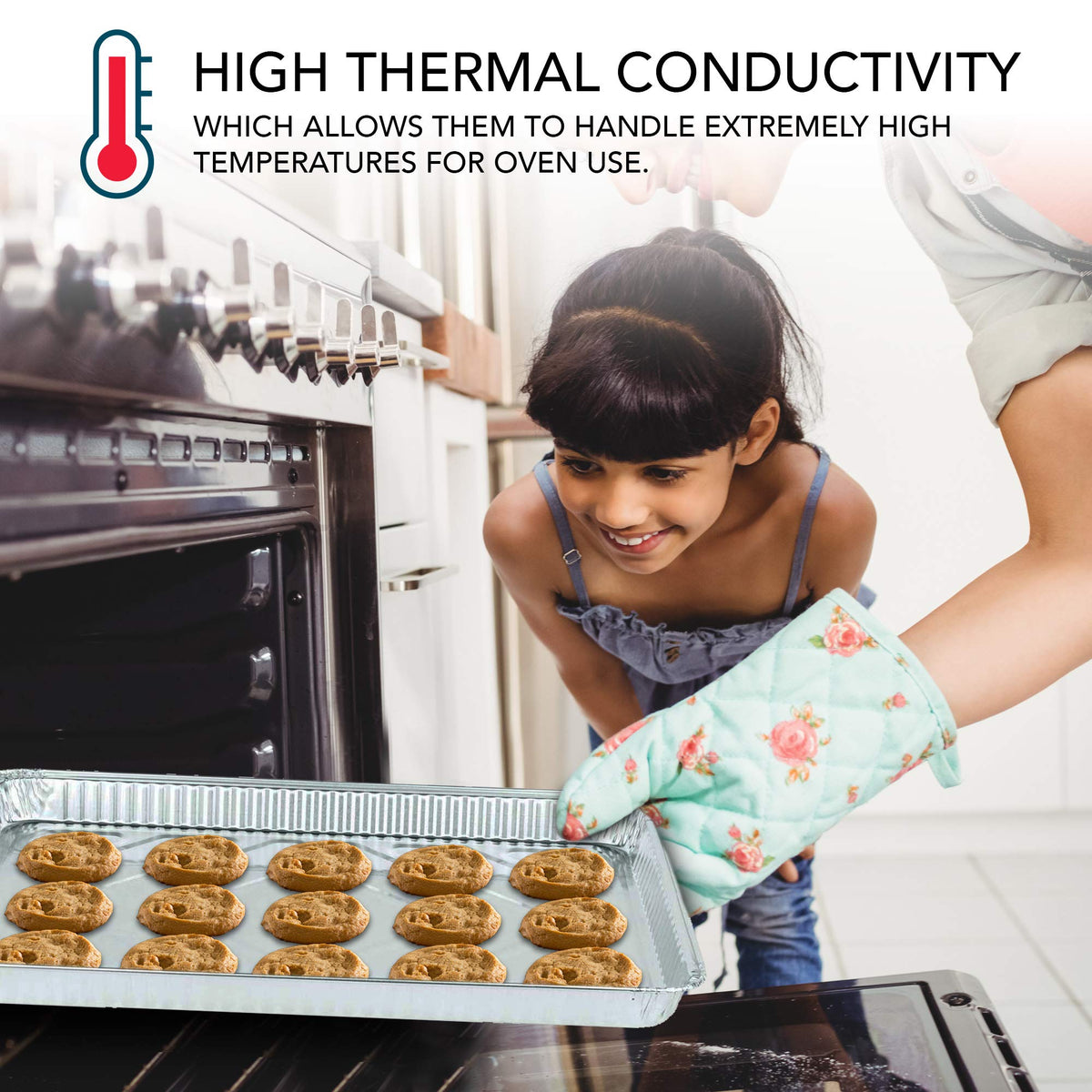 Aluminum Pans - 15 Pack Disposable Aluminum Foil Trays - Reusable Nonstick Baking Sheets - 16 Inch x 11 Inch by Stock Your Home – 15 Pack, 11.0 inches, Aluminum, Silver, Pack of 15