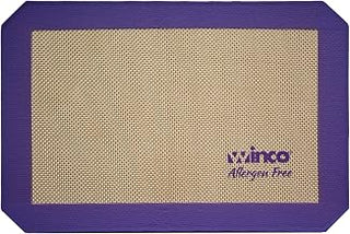 Winco Quarter Size Purple Silicone Baking Mat