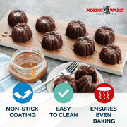 Nordic Ware Black / 3.75 Cup Capacity (Pack of 3) / 1 Bundt Pans