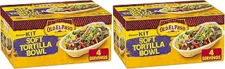 Old El Paso Soft Tortilla Bowl Dinner Kit, Mild Taco Sauce and Seasoning, 8 Ct, 10.9 oz (Pack of 2)