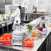 Single-Speed Cutter Mixer Continuous Feed Commercial Food Processor with Side Discharge by Robot Coupe – Stainless, Grey, Model CL50EULTRA