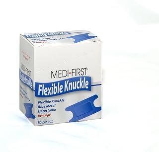Medique Products 65250 Woven Knuckle Blue Metal Detectable Bandage, 50 Per Box
