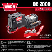 WARN Model 92000 / Size: 35 feet of 3/16" (10.7m of 4.7mm) / Black Winches