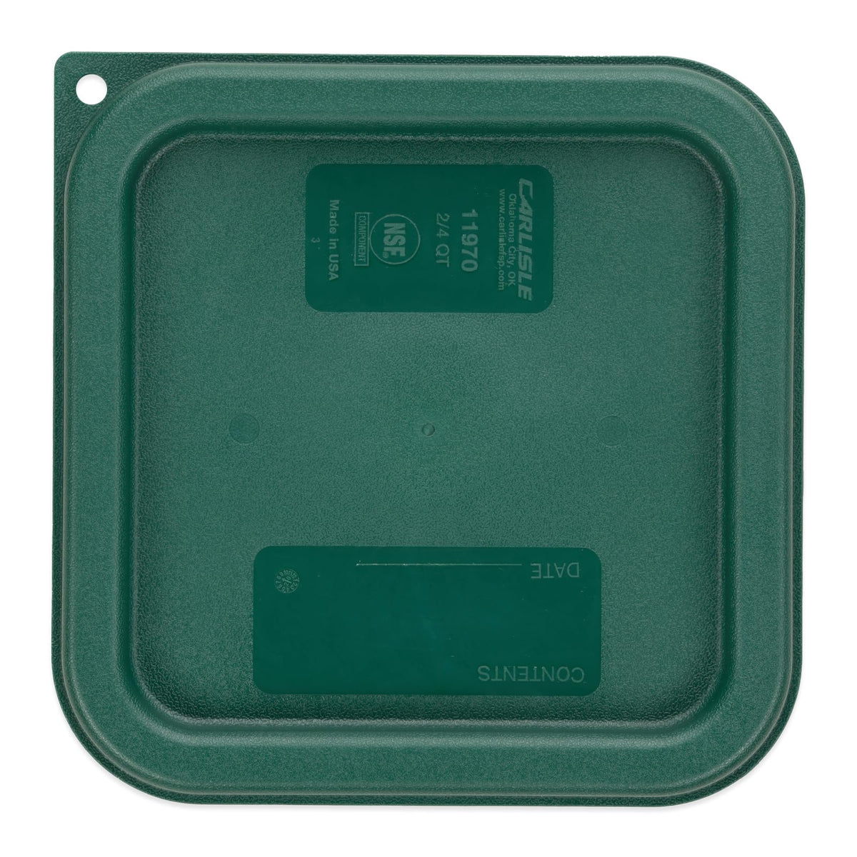 Squares Square Food Storage Container Lid with Stackable Design for Catering by Carlisle FoodService Products – For 2-4 Quart Container, 2.0 quarts, Proprietary Blend, Green