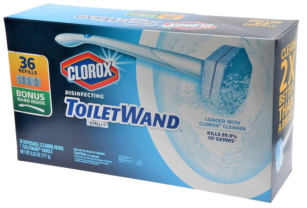 ToiletWand Refills + Wand - 36 Count by Clorox – 36 Piece Set, Blue, Pack of 36, Model 693282