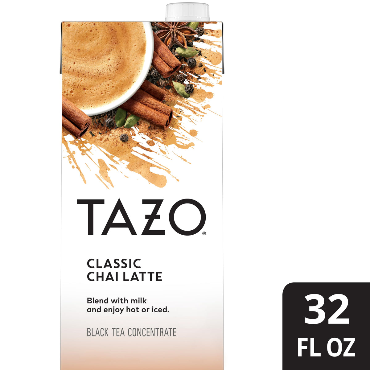 Chai Tea Latte Concentrate by TAZO – 32 Fl Oz (Pack of 3), Pack of 3, Model SUVELAM