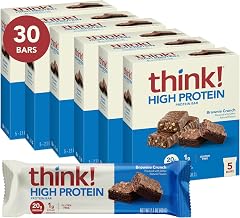 think! High Protein Bar, Brownie Crunch, 30 Count