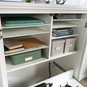 Sauder Dakota Oak / Armoire / L: 35.12" x W: 21.81" x H: 61.58" Sewing Cabinets