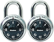 Master Lock 1500T, Combination Padlock Only, no Key is Included (24 Packs of 2 pcs)