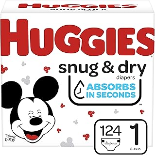 HUGGIES Snug & Dry Diapers, Size 1