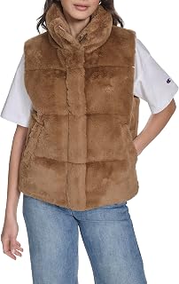 Champion Women's Faux Fur Stand Collar Vest