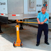 100,000 Lb. Static Capacity Standard Duty Trailer Stabilizing Jack Stand by Global Industrial – 27"L x 17.25"W x 38.75"H, Steel, Yellow, Model TJ50