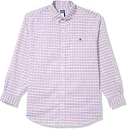 Brooks Brothers Men's Big & Tall Non-Iron Stretch Oxford Sport Shirt Long Sleeve Check