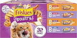 Purina Friskies Wet Cat Food Variety Pack, Poultry, (32) 5.5 oz Cans