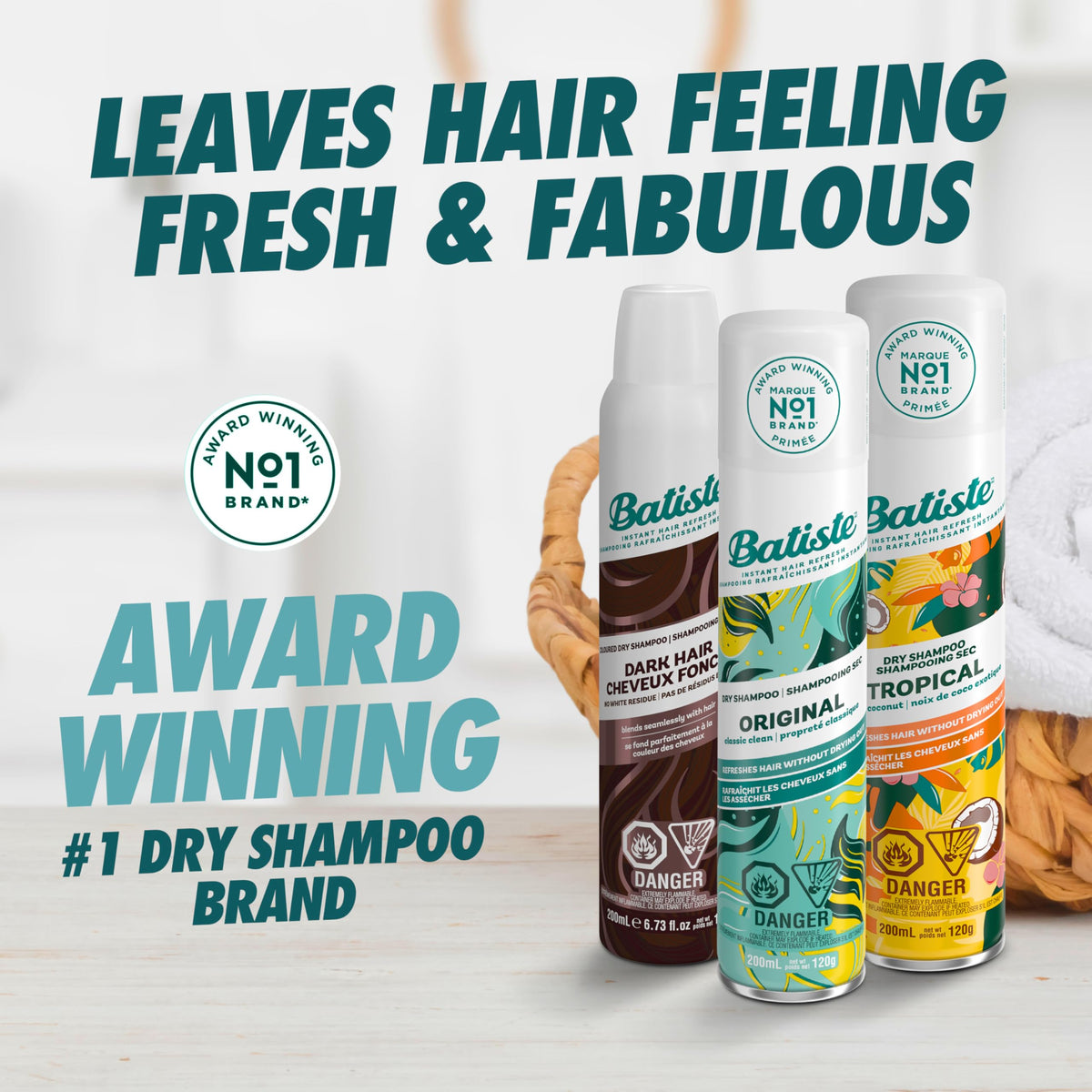 Dry Shampoo by Batiste – 6.76 Ounce (Pack of 1), Brilliant Blonde, Model 504895