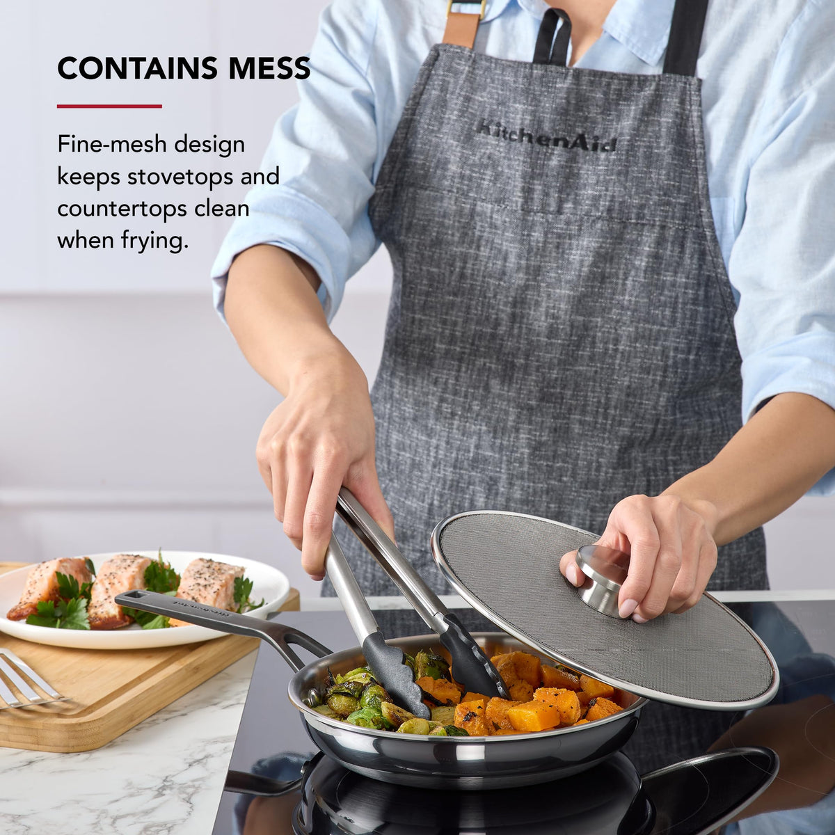 KitchenAid Stainless Steel / 9 inches / 1 Splatter Screens