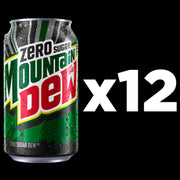 Zero Sugar Soda by Mountain Dew – 12 Fl Oz (Pack of 12), Model 012000191442