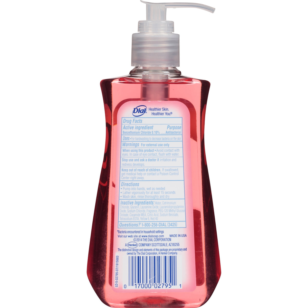 Antibacterial Liquid Hand Soap by Dial – 7.5 Ounce (Pack of 1), Model DIAL027951-A-F