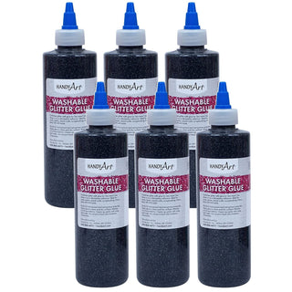 Glitter Washable Glue by Handy Art – Black, Model 146055-6