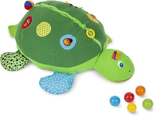 Melissa & Doug Kids Turtle Ball Pit with 60 Balls, Green