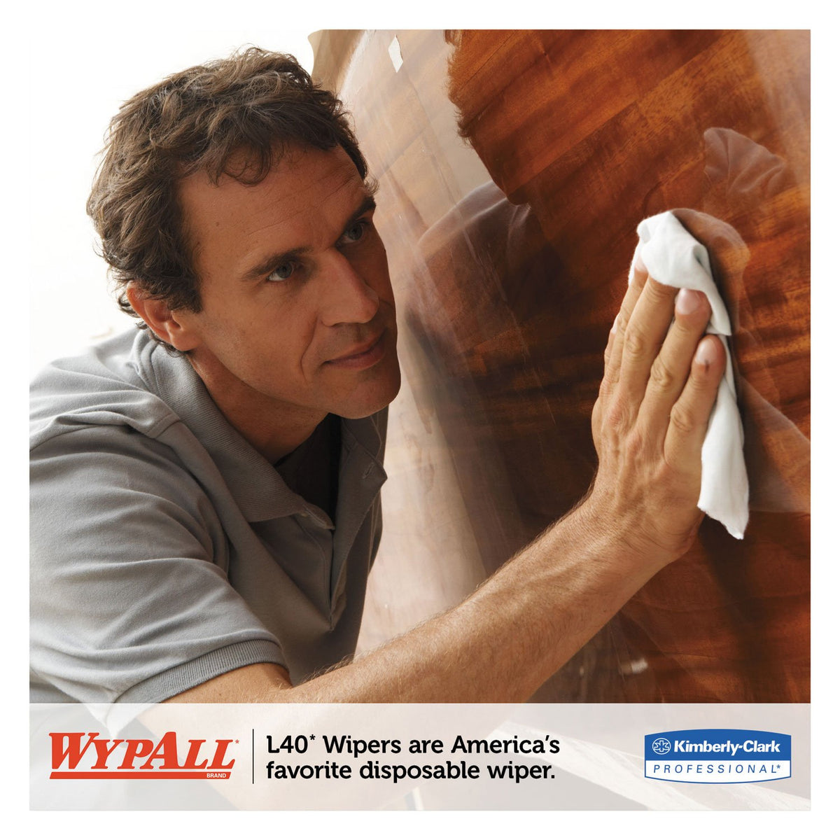 KIM05701CT - L40 Cleaning Wipe by Wypall – 12.50" x 13", White, Pack of 56, Model 7471