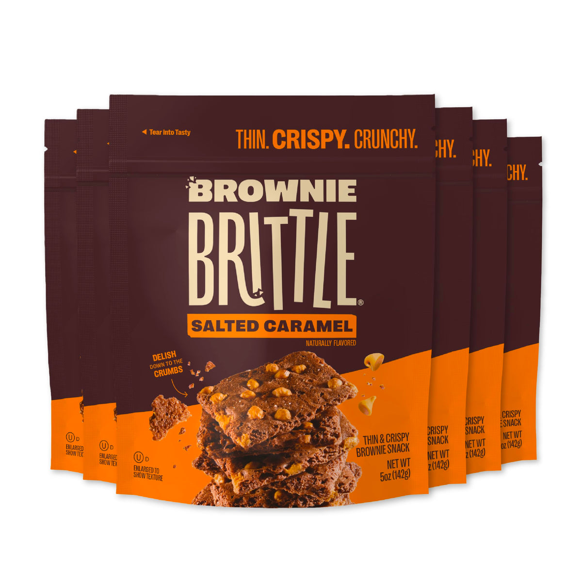 Brownie Brittle Salted-Caramel / 5 Ounce (Pack of 6) / 1 Brittle