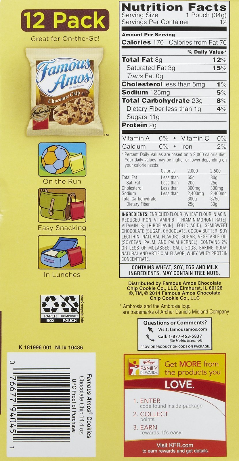 Chocolate Chip by Famous Amos – 14.4 Ounce (Pack of 1), Model 76677940444