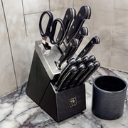 Classic 15-pc Self-Sharpening Knife Block Set by HENCKELS – 15-pc, Black, Model 1028194
