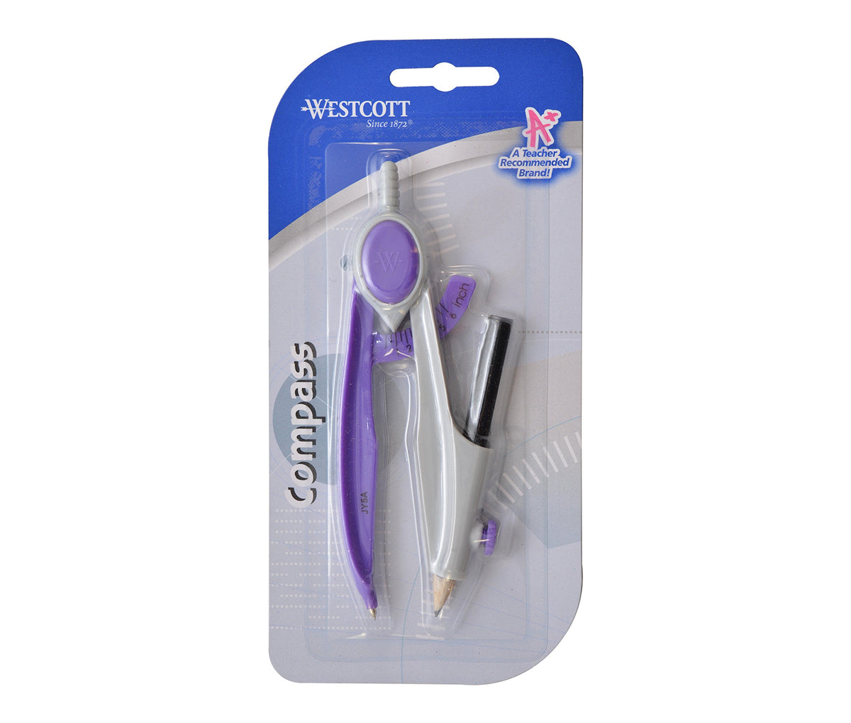 Safety Educational and Hobby Protractor () by Westcott – 1 Count (Pack of 1), Steel, Assorted Colors, Model 16290