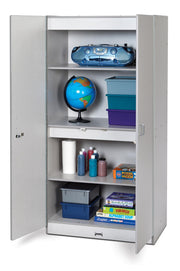 Rainbow Accents Storage Cabinet - Gray by Jonti-Craft – Large, Melamine, Grey, Model 5950JC000