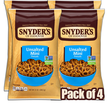 Mini Pretzels by Snyder's of Hanover – 12 Ounce (Pack of 4)