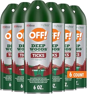OFF! Deep Woods Insect Repellent V Bug Spray Long Lasting Protection from Ticks and Mosquitoes 6 Ounce (Pack of 6)