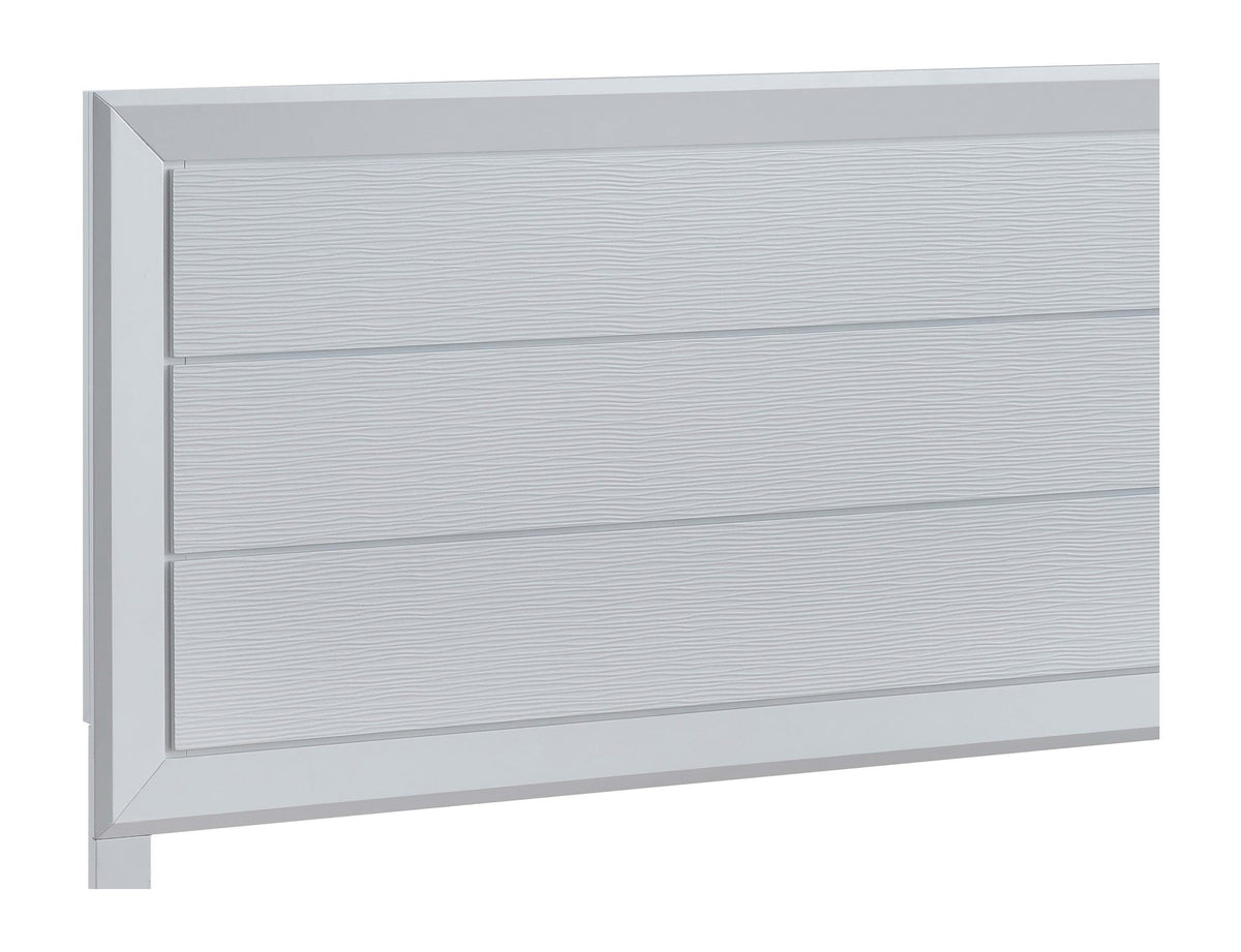 Mars Queen Bed White by Glory Furniture – Wood, White, Model G001700A-QB