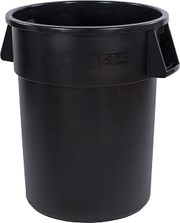 Carlisle FoodService Products CFS 34105503 Bronco Round Waste Container Only, 55 Gallon, Black (Pack of 2)